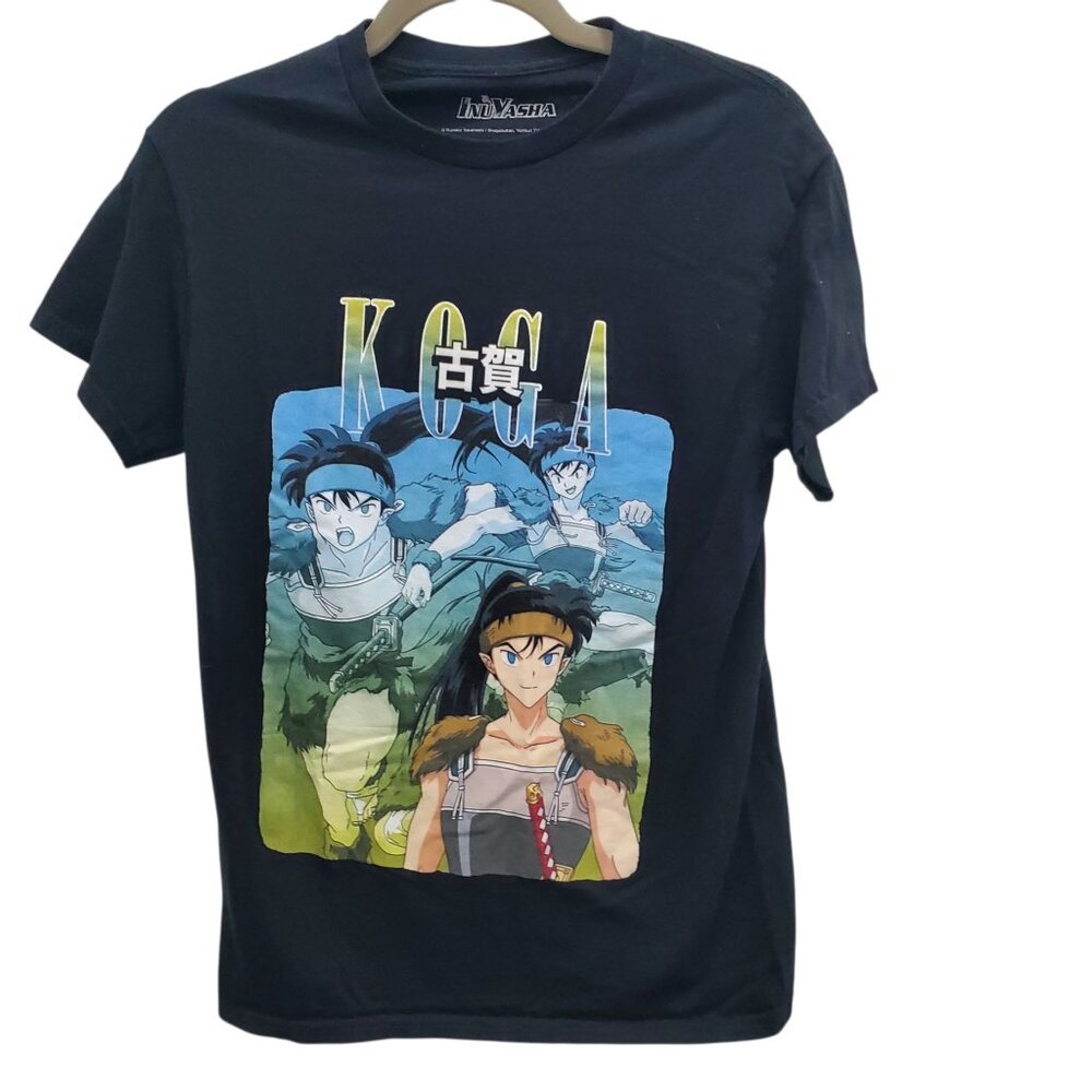 InuYasha Black Koga‎ Wolf Demon Classic Anime Short Sleeve Graphic Tee Adult M